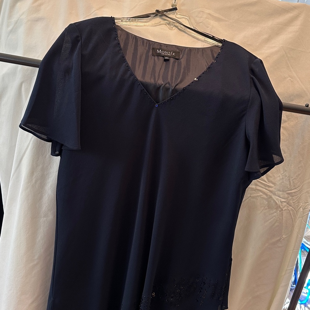 Montée Collection Navy long Dress